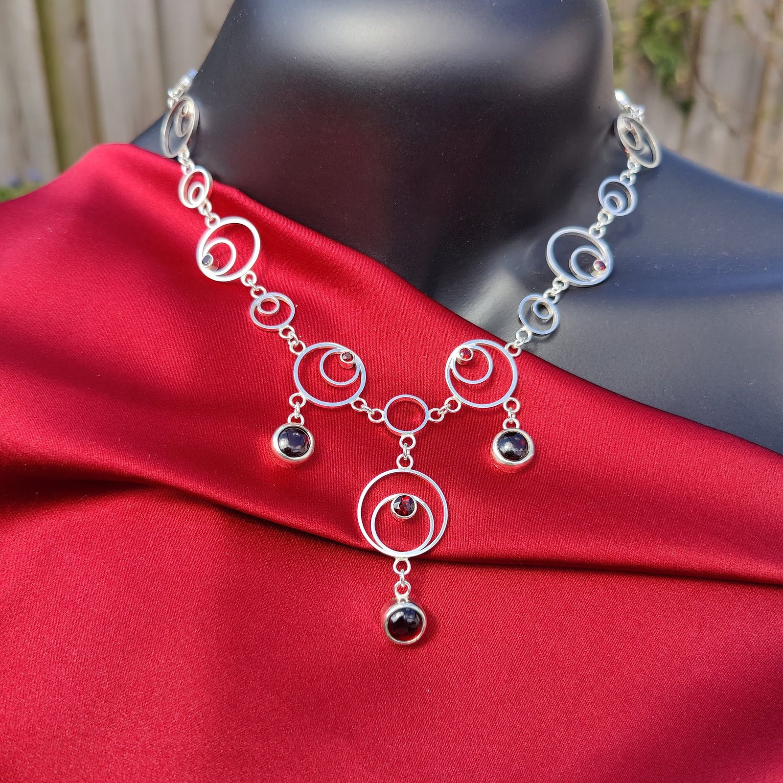 Garnet Statement Necklace