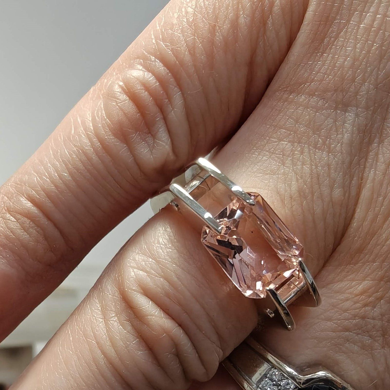 Suspension Ring No. 6 worn on the hand