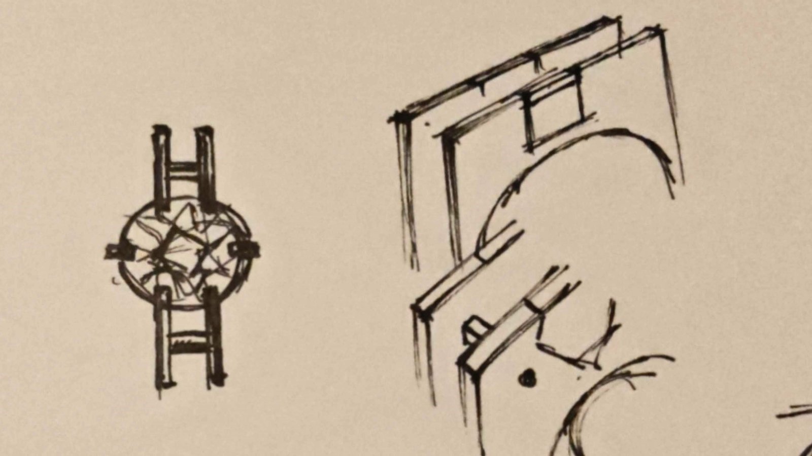 Pencil design sketch for Suspension Ring No. 6