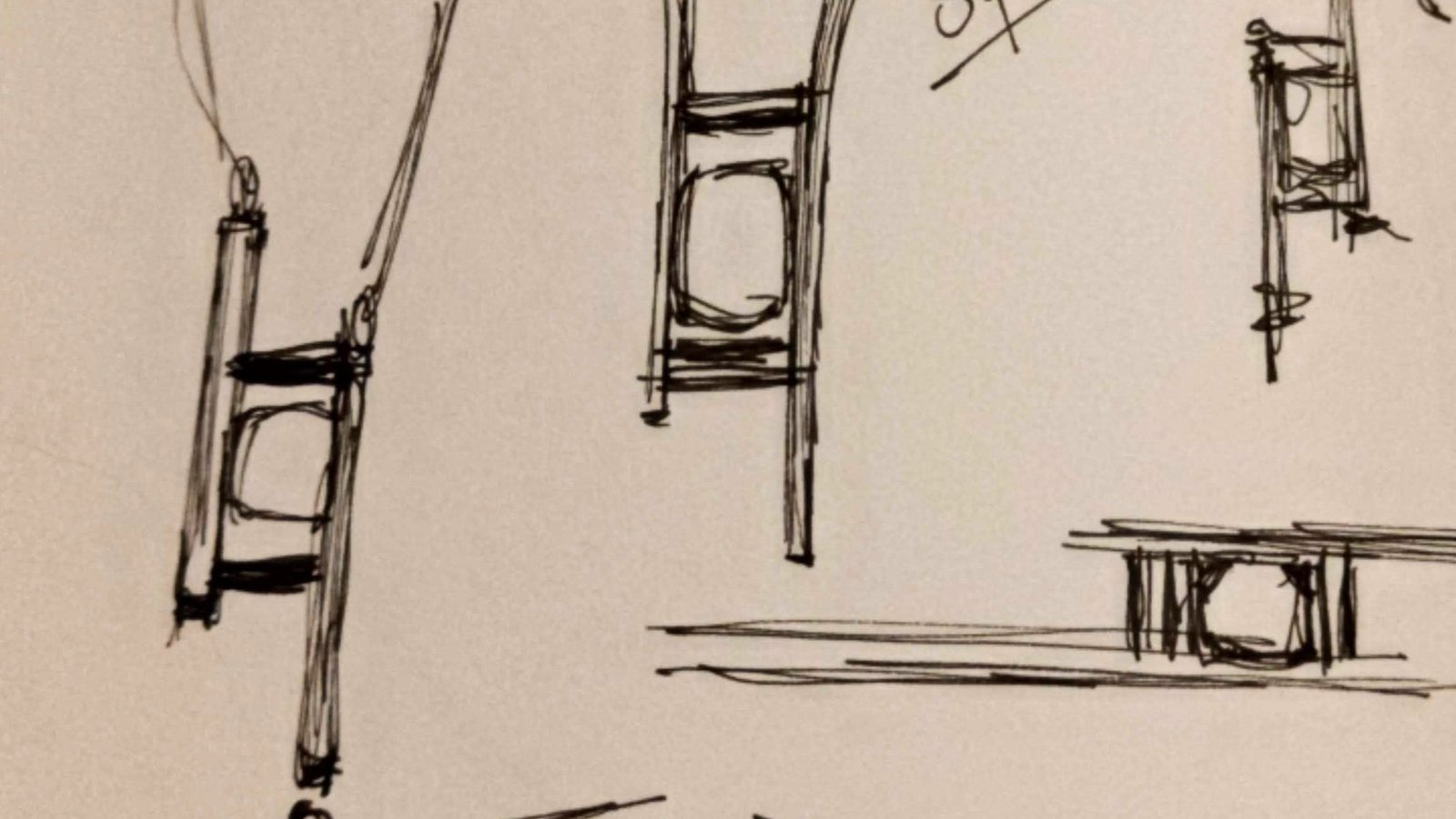 Pencil design sketch for Suspension Necklace No. 1