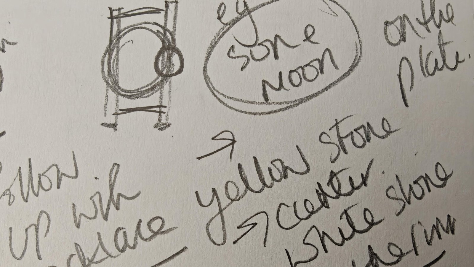 Pencil design sketch for Suspension Ring No. 9