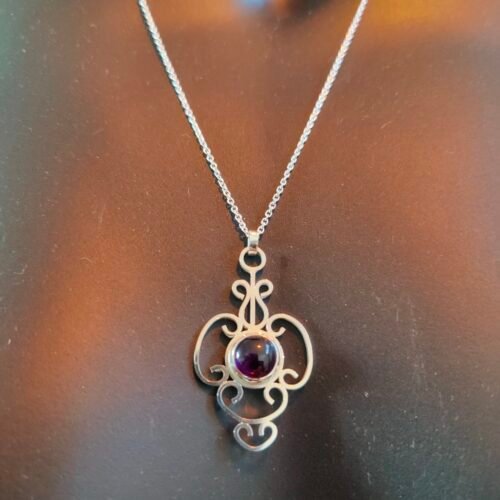 Zilver Hanger met Amethist