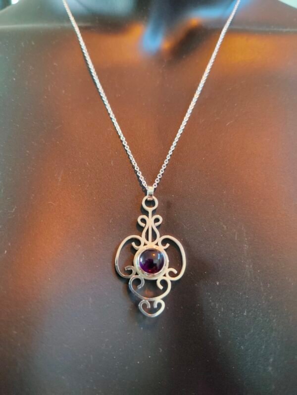 Zilver Hanger met Amethist