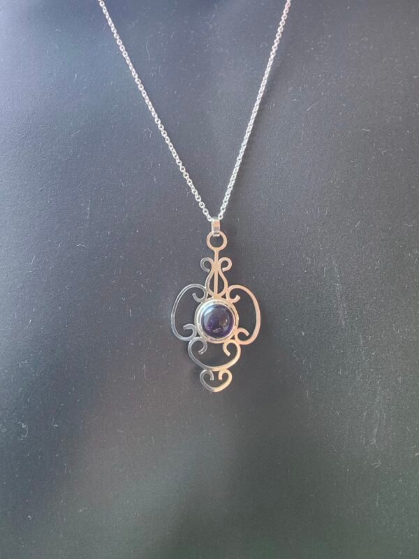 Zilver Hanger met Amethist