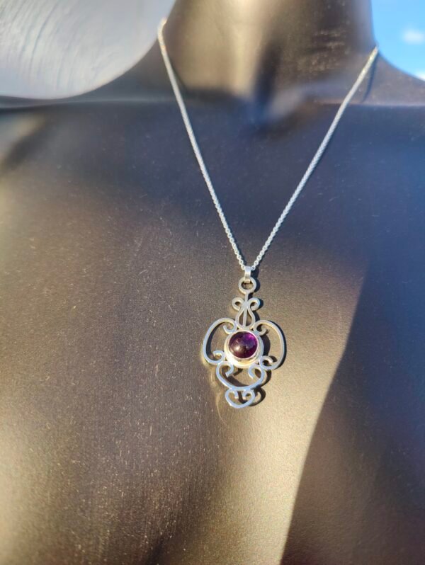 Zilver Hanger met Amethist