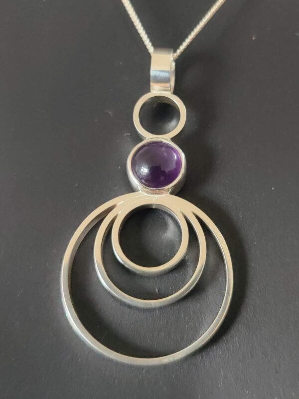 Silver Cirkels met Amethist