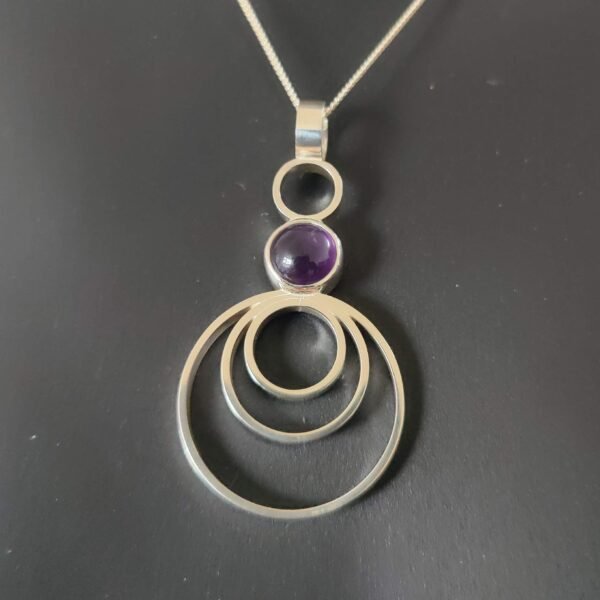 Silver Cirkels met Amethist