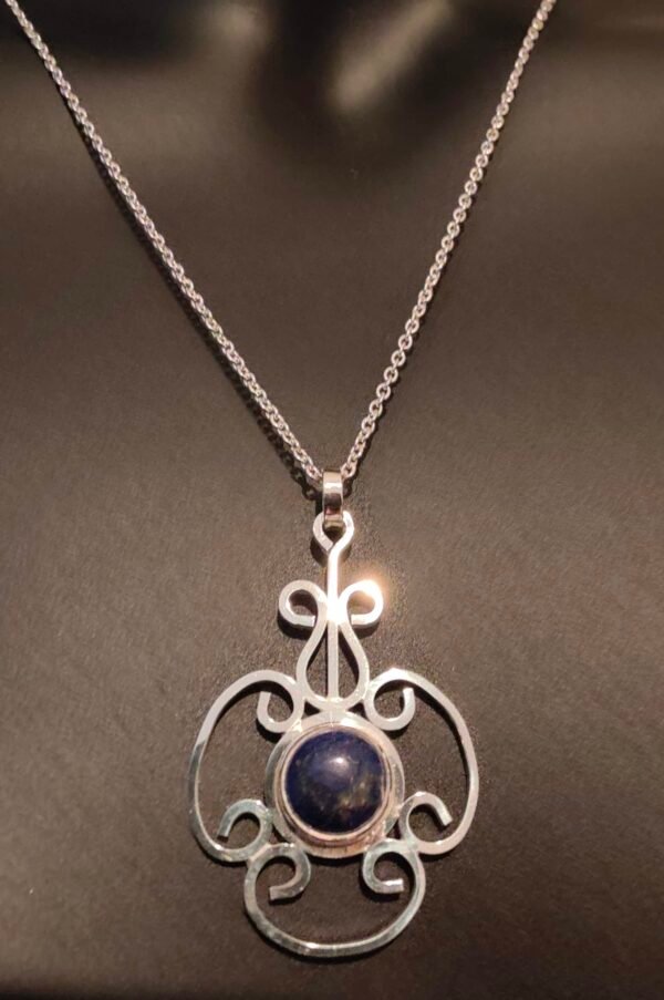 Zilver Hanger met Lapis Lazuli