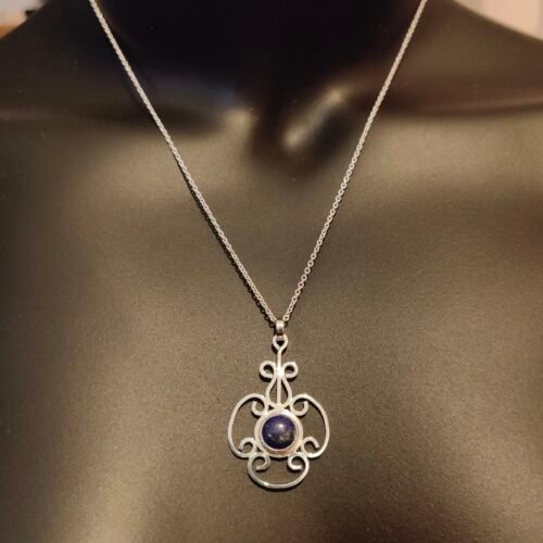 Zilver Hanger met Lapis Lazuli