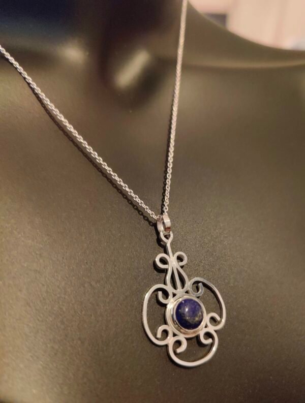 Zilver Hanger met Lapis Lazuli