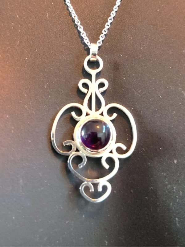 Zilver Hanger met Amethist